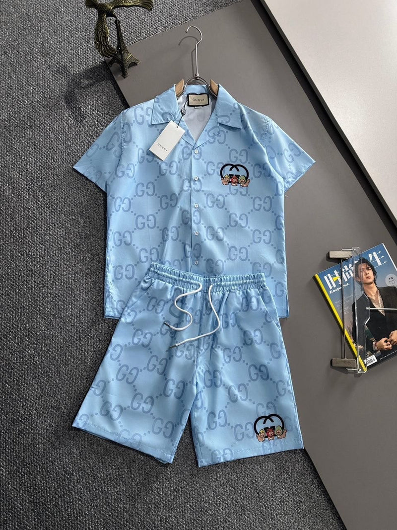 Conjunto GUCCI  Hype Monograma Azul