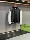 Jaqueta Bomber Gucci Varsity em Couro GG Alto Relevo - Edição Especial