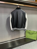 Jaqueta Bomber Gucci Varsity em Couro GG Alto Relevo - Edição Especial