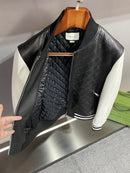Jaqueta Bomber Gucci Varsity em Couro GG Alto Relevo - Edição Especial