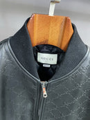 Jaqueta Bomber Gucci Varsity em Couro GG Alto Relevo - Edição Especial