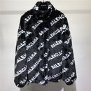 Balenciaga Allover Logo Faux Fur