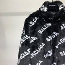 Balenciaga Allover Logo Faux Fur