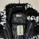 Balenciaga Allover Logo Faux Fur