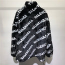 Balenciaga Allover Logo Faux Fur